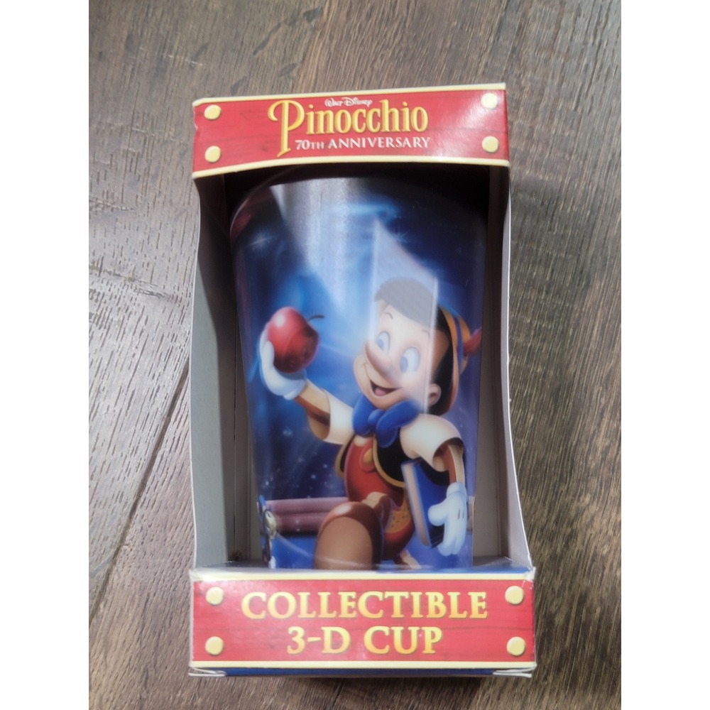 Disney Pinocchio 70th Anniversary Exclusive Collectible 3-D Cup Blue Box NEW